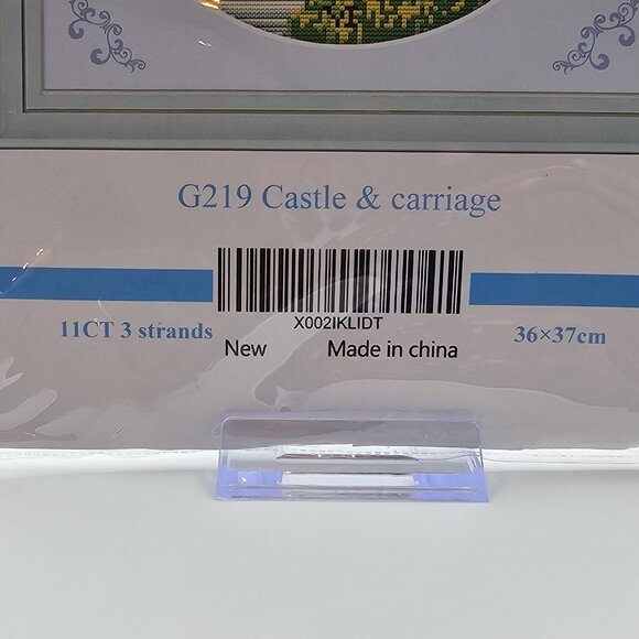 Maydear Castle & Carriage Cross Stitch Kit Pre-Printed Fabric - Picture 2 of 6